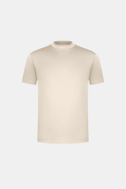 Shiny T-shirt Beige