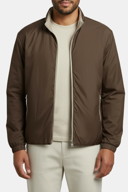 Mocca/Beige double-faced jacket