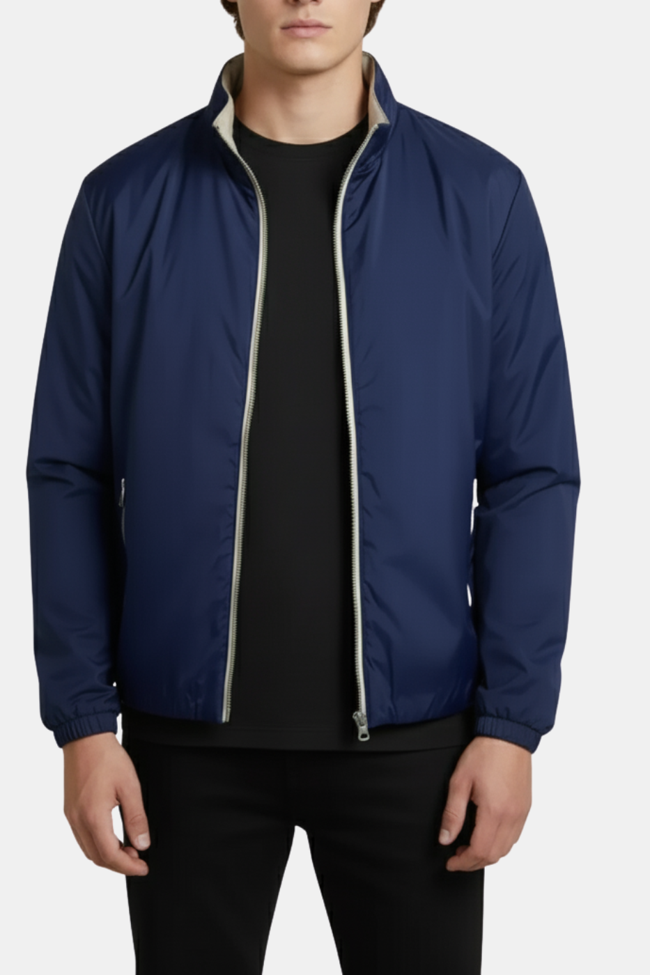 Navy/Grey double-faced jacket
