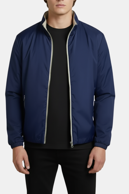 Navy/Grey double-faced jacket