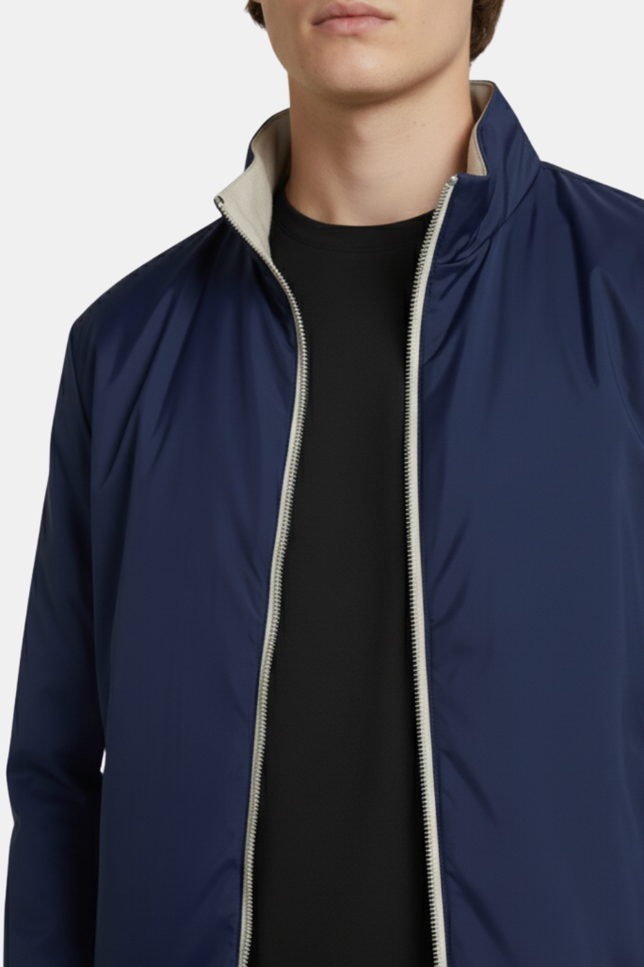 Navy/Grey double-faced jacket