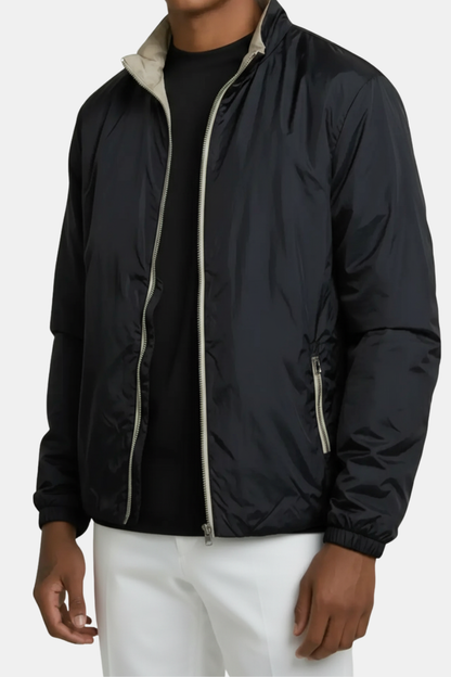 Noir/Grey double-faced jacket